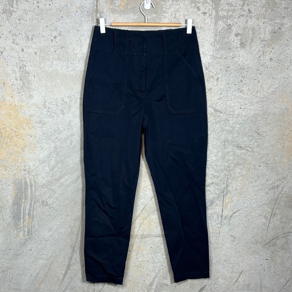 Veronica Beard Mahary High-Waisted ink color Pants - Picture 2 of 10